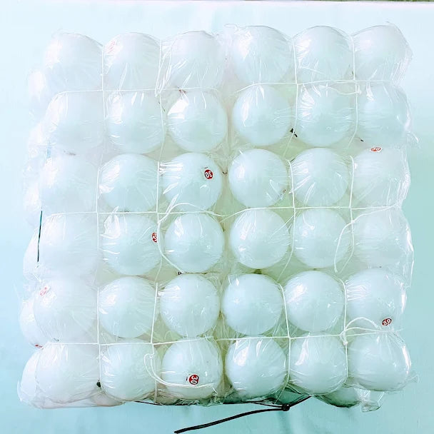 Single Color 2.5" Inch Natural White Plastic Ball - 30 No